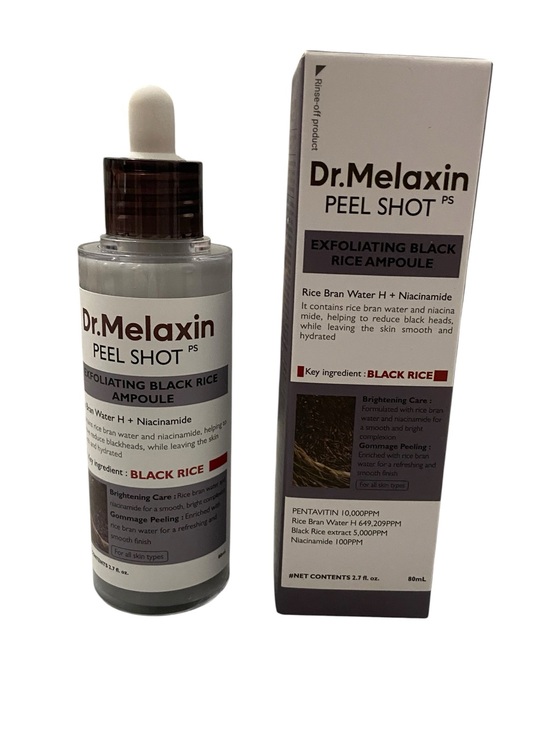 Dr. Melaxin Other - Peel Shot Exfoliating Black Rice Ampoule - White